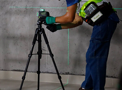 Aplikasi level laser ing arsitektur